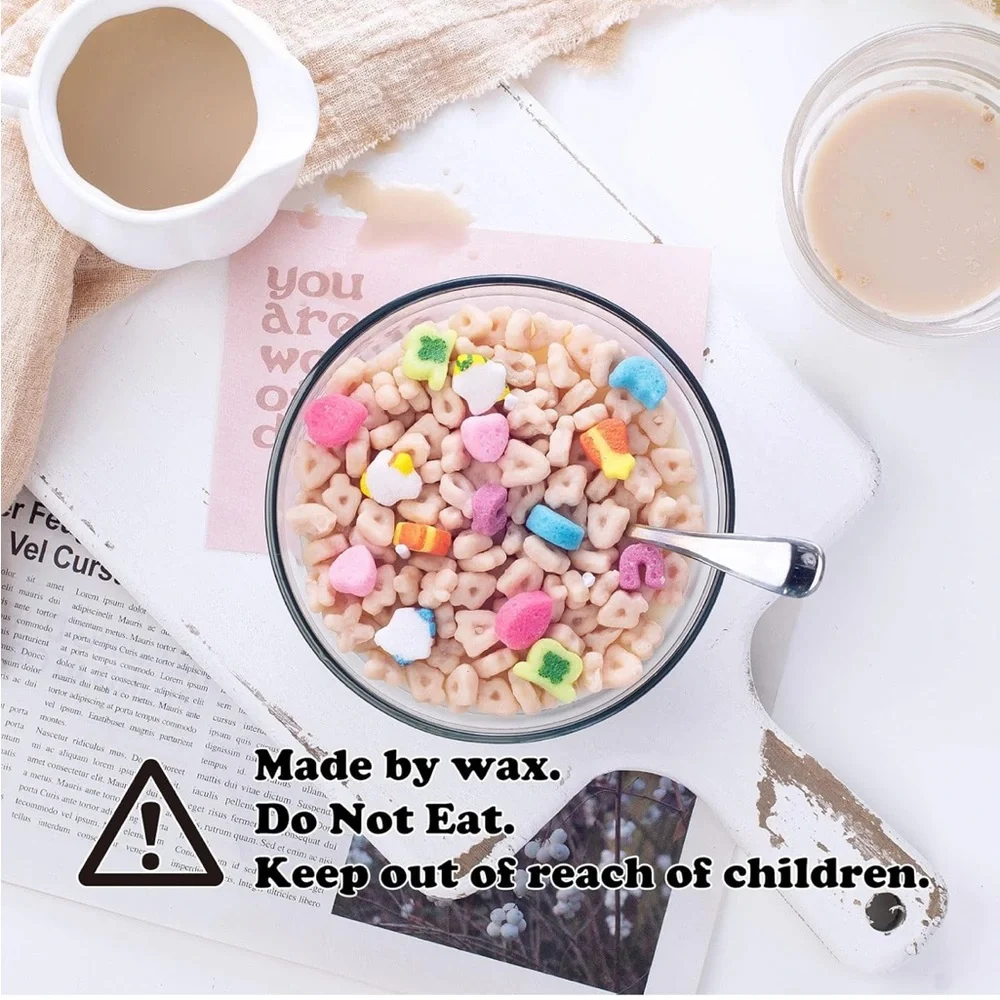 3 Wick Candle Colorful Cereal Bowl Lucky Charms Vanilla Scented DIY Colorful New